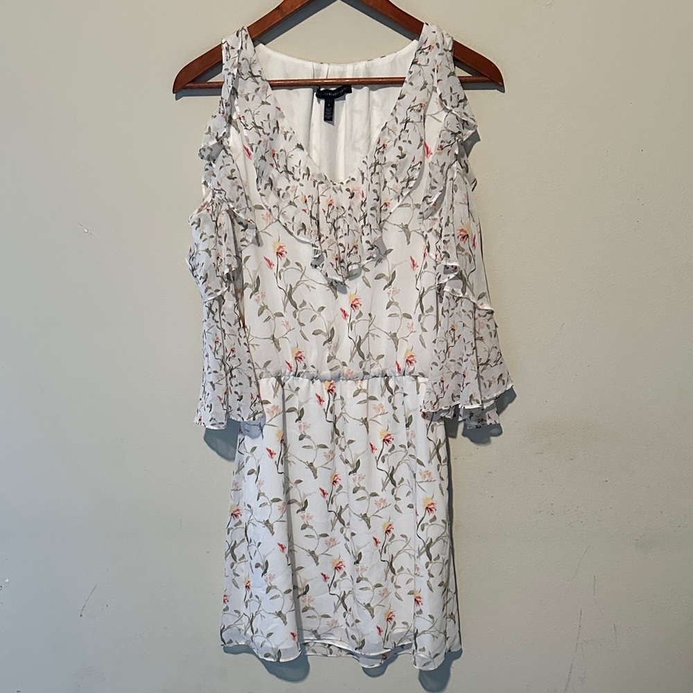 White House Black Market White Floral Mini Dress